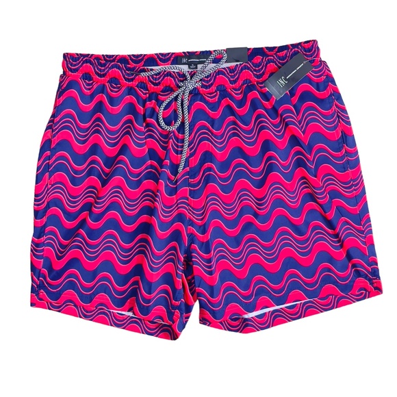 INC International Concepts Quick Dry Swim Trunks Pockets Red Blue XL - Picture 1 of 1